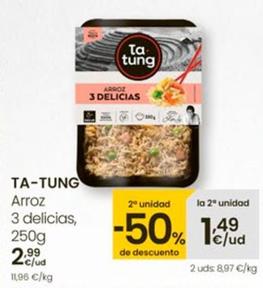 Oferta de Ta Tung - Arroz 3 Delicias por 2,99€ en Eroski