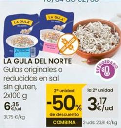 Oferta de La Gula Del Norte - Gulas Originales O Reducidas En Sal Sin Gluten por 6,35€ en Eroski