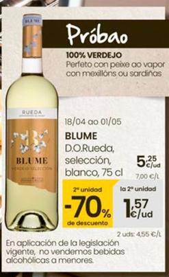 Oferta de Blume - D.o.rueda, Selección, Blanco por 5,25€ en Eroski