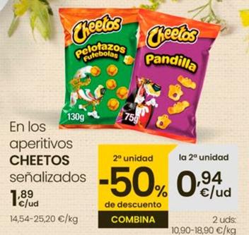 Oferta de Cheetos - En Los Aperitivos por 1,89€ en Eroski