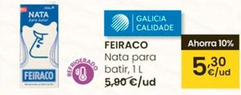Oferta de Feiraco - Nata Para Batir por 5,3€ en Eroski
