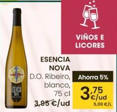 Oferta de Esencia Nova - D.O. Ribeiro Blanco por 3,75€ en Eroski