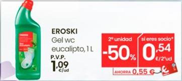 Oferta de Eroski - Gel Wc Eucalipto por 1,09€ en Eroski