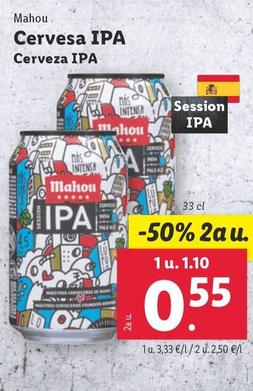 Oferta de Mahou - Cerveza IPA por 1,1€ en Lidl