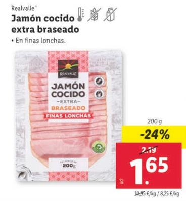 Oferta de Realvalle - Jamon Cocido Extra Braseado por 1,65€ en Lidl
