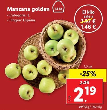 Oferta de Manzana Golden por 2,19€ en Lidl