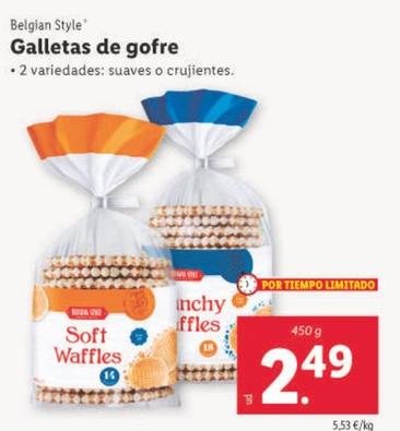 Oferta de Belgian Style - Galletas De Gofre por 2,49€ en Lidl