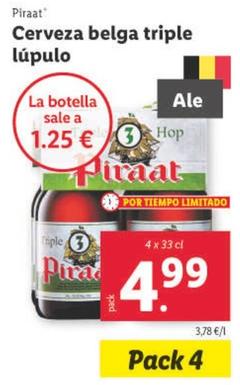 Oferta de Piraat - Cerveza Belga Triple Lupulo por 4,99€ en Lidl