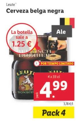 Oferta de Leute - Cerveza Belga Negra por 4,99€ en Lidl