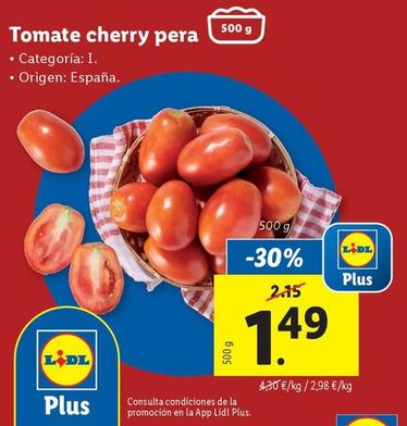 Oferta de Tomate Cherry Pera por 1,49€ en Lidl