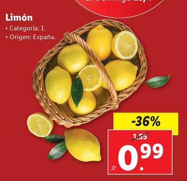 Oferta de Limón por 0,99€ en Lidl