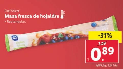 Oferta de Chef Select - Masa Fresca De Hojaldre por 0,89€ en Lidl