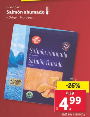 Oferta de Ocean Sea - Salmón Ahumado por 4,99€ en Lidl