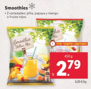 Oferta de Smoothies por 2,79€ en Lidl