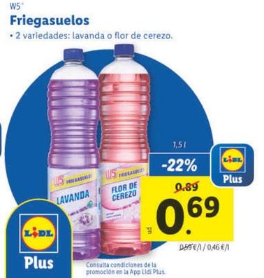 Oferta de W5 - Friegasuelos por 0,69€ en Lidl