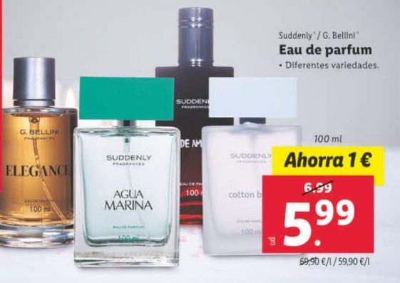 Oferta de Suddenly"/ G. Bellini - Eau De Parfum por 5,99€ en Lidl