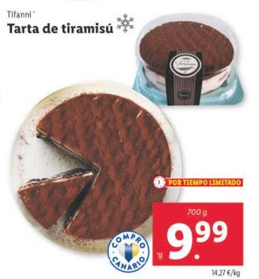 Oferta de Tifanni - Tarta De Tiramisu por 9,99€ en Lidl