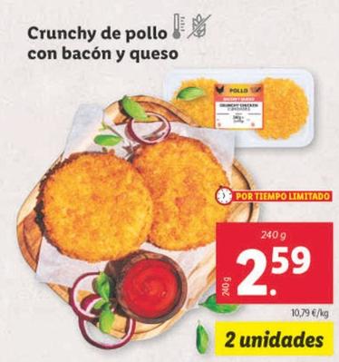Oferta de Crunchy De Pollo Con Bacón Y Queso por 2,59€ en Lidl