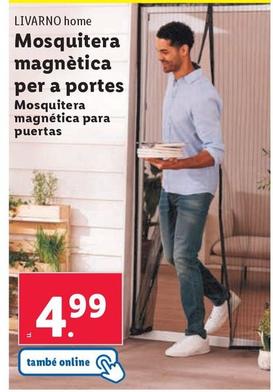 Oferta de Livarno - Home Mosquitera Magnetica Para Puertas por 4,99€ en Lidl