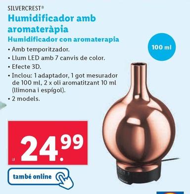Oferta de Silvercrest - Humidificador Con Aromaterapia por 26,99€ en Lidl