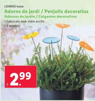 Oferta de Livarno - Adornos De Jardin / Colgantes Decorativos por 3,39€ en Lidl