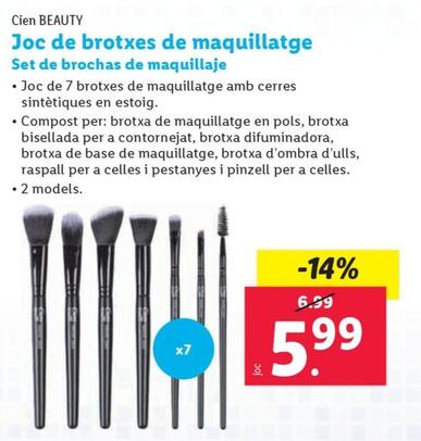 Oferta de Cien - Set De Brocha De Maquillaje por 6,49€ en Lidl