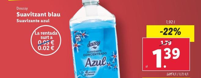 Oferta de Doussy - Suavizante Azul por 1,39€ en Lidl