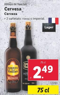 Oferta de Abbaye De Vauclair - Cerveza por 2,49€ en Lidl