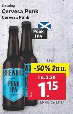 Oferta de Brewdog - Cerveza Punk por 2,29€ en Lidl