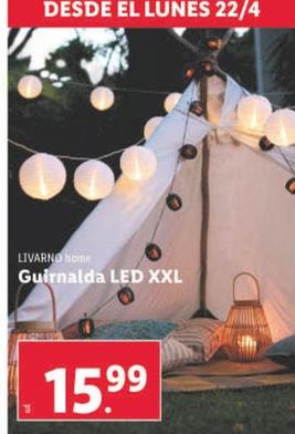 Oferta de Livarno - Guirnalda Led Xxl por 15,99€ en Lidl