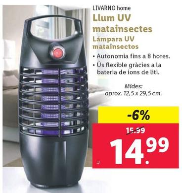 Oferta de Livarno - Lampara UV Matainsectos por 15,99€ en Lidl