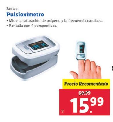 Oferta de Sanitas - Pulsioxímetro por 15,99€ en Lidl