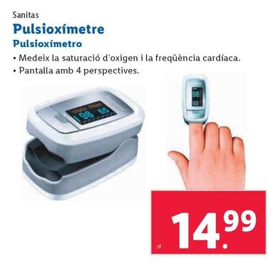 Oferta de Sanitas - Pulsioxímetro por 14,99€ en Lidl