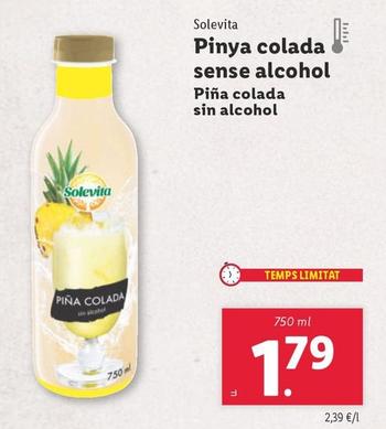 Oferta de Solevita - Piña Colada Sin Alcohol por 1,79€ en Lidl