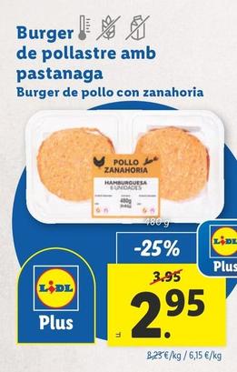 Oferta de Burger De Pollo Con Zanahoria por 2,95€ en Lidl