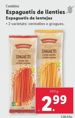 Oferta de Combino - Espaguetis De Lentejas por 2,99€ en Lidl