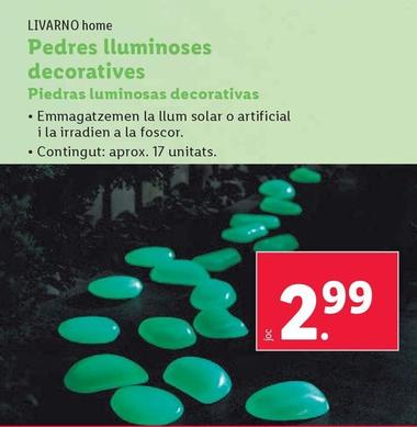 Oferta de Livarno - Piedras Luminosas Decorativas por 2,99€ en Lidl