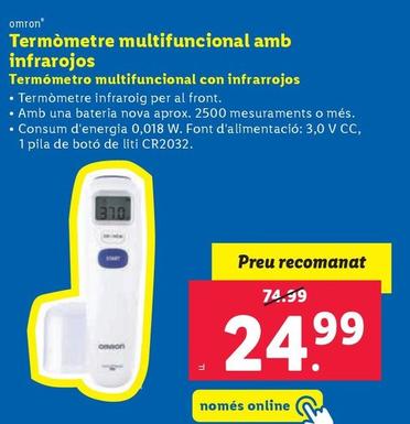 Oferta de Omron - Termometro Multifuncional Con Infarrojos por 24,99€ en Lidl