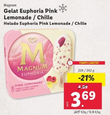 Oferta de Magnum - Helado Euphoria Pink Lemonade / Chille por 3,69€ en Lidl