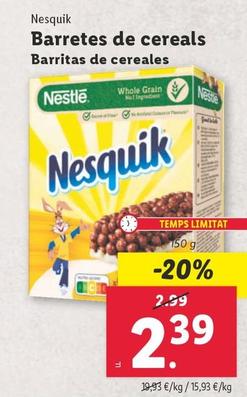 Oferta de Nesquik - Barritas De Cereales por 2,39€ en Lidl