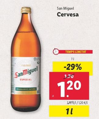 Oferta de San Miguel - Cerveza por 1,2€ en Lidl