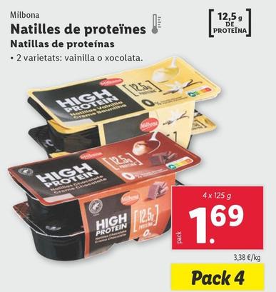Oferta de Milbona - Natillas De Proteínas por 1,69€ en Lidl
