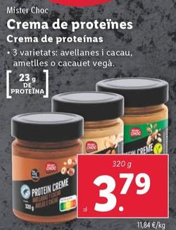 Oferta de Mister Choc - Crema De Proteínas por 3,79€ en Lidl
