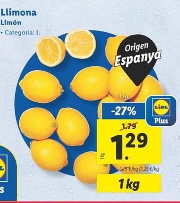Oferta de Limon por 1,29€ en Lidl