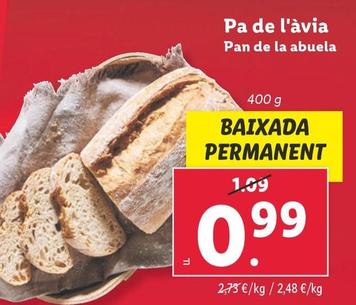 Oferta de Pan De La Abuela por 0,99€ en Lidl
