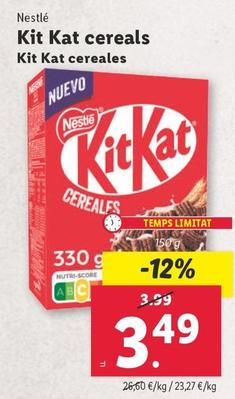 Oferta de Nestlé - Kit Kat Cereales por 3,49€ en Lidl