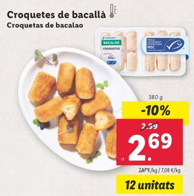 Oferta de Croquetas De Bacalao por 2,69€ en Lidl