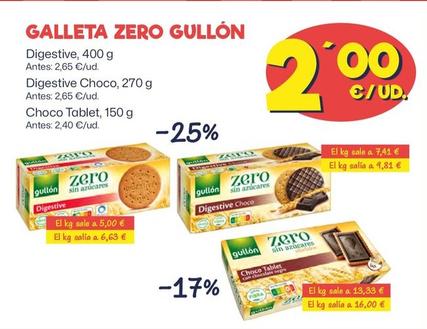 Oferta de Gullón - Galleta Zero por 2€ en Ahorramas