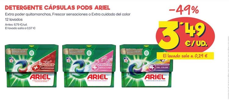 Oferta de Ariel - Detergente Cápsulas Pods por 3,49€ en Ahorramas
