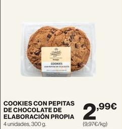 Oferta de El Corte Inglés - Cookies Con Pepitas De Chocolate De Elaboración Propia por 2,99€ en El Corte Inglés